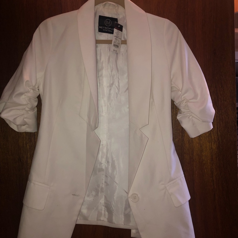 White Metro Park long blazer